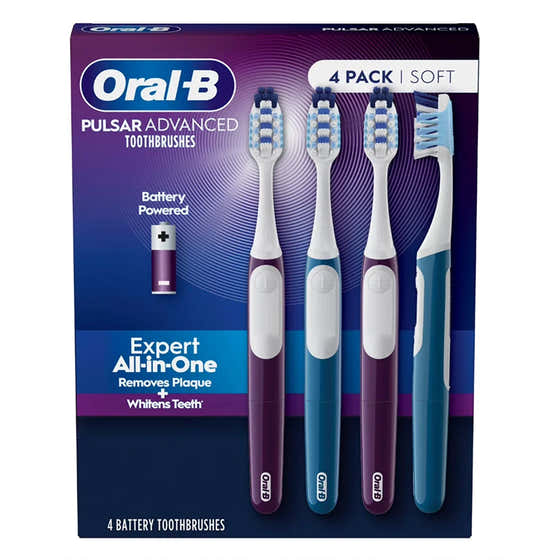Oral-B - Pulsar Advanced All-in-One Soft Toothbrush - 4 Ct Each | Oral-B - Oral Care Value Pack