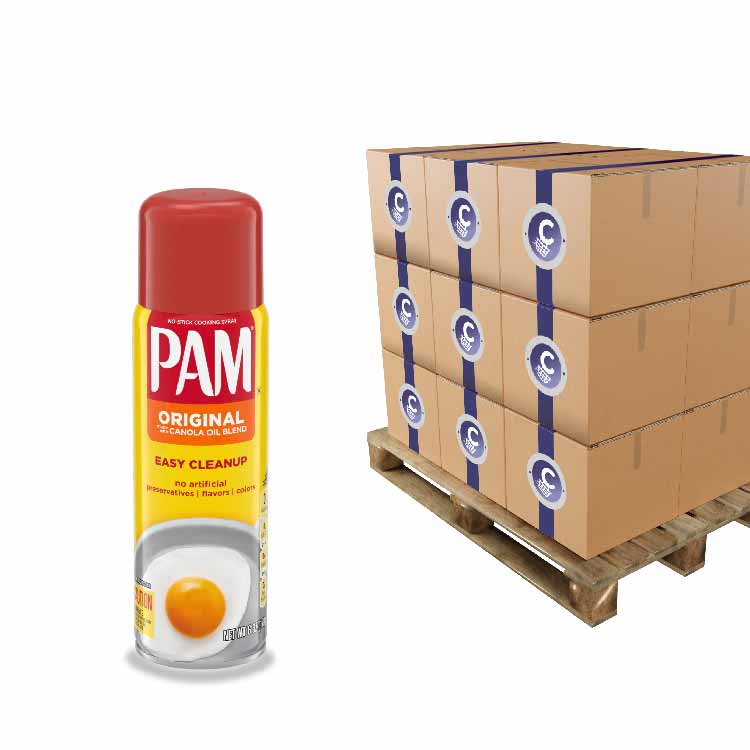 PAM - No-Stick Cooking Spray, Original, Made With Canola Oil Blend, 6 Oz - 12 Pack - 120 Cases Pallet