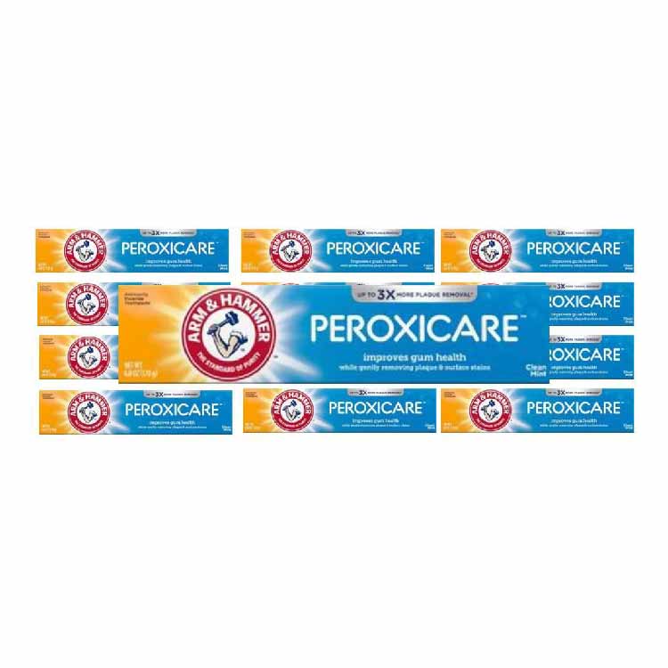 Arm & Hammer Peroxicare Tartar Control Toothpaste Baking Soda & Peroxide, Fresh Mint 6 Oz - 12 Pack