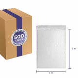 Poly 3/16'' #000, Bubble Lining Mailers, 2.5 MIL, Size: 4''x7'' Inches - 500 Pack
