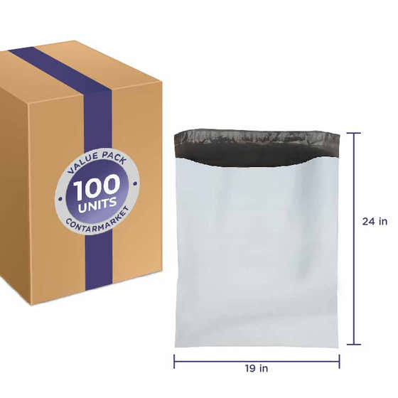 Poly Mailers 2.5MIL, Size 19&#39;&#39;x 24&#39;&#39; inches - 100 Pack | Contarmarket - All products