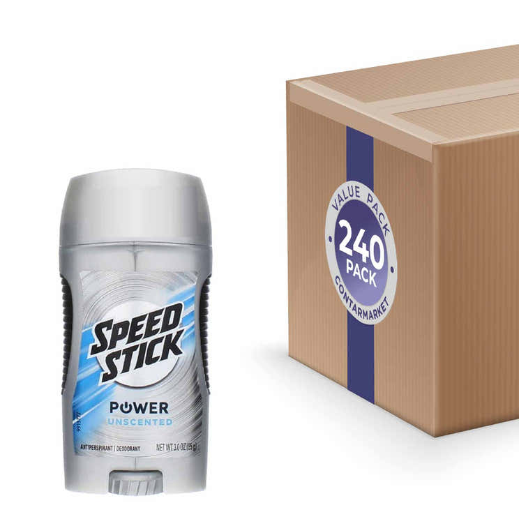 Speed Stick Antiperspirant Deodorant, Power Unscented - 3.0 oz - 240 Pack | speed stick - Volume Discount