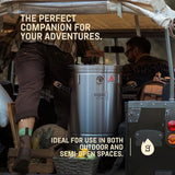 INGRILL 3-in-1 Premium Stainless Steel Smoker Barrel Grill – Portable Charcoal BBQ with Thermometer, 12 lbs, Perfect for Camping, Backyard & Home BBQ - Small Size --