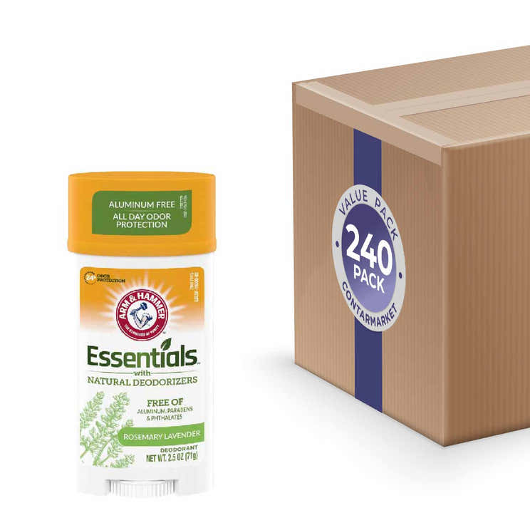 Arm &amp; Hammer Essentials Natural Deodorant Rosemary Lavender, 2.5oz  - 240 Pack | Arm &amp; Hammer - Volume Discount
