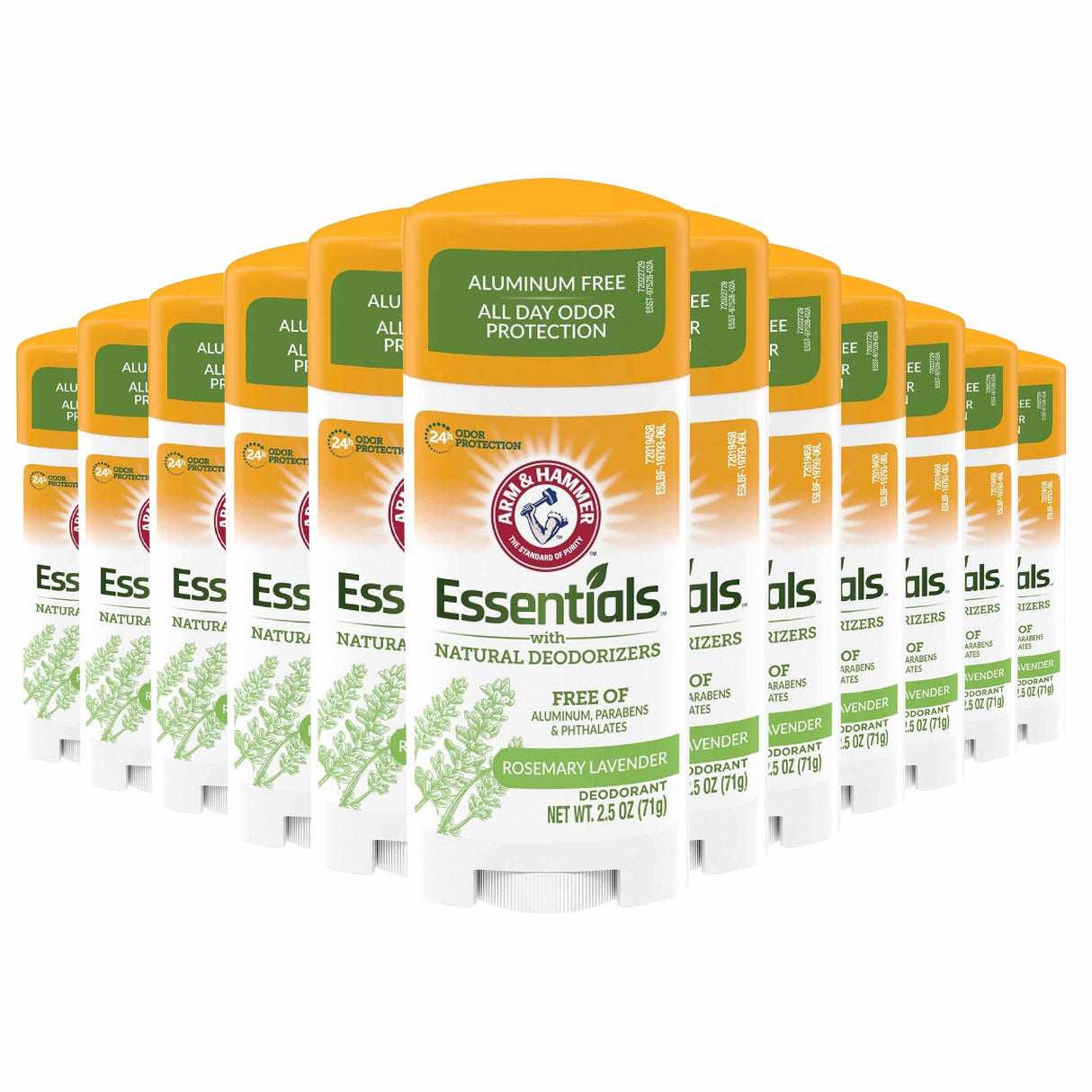 Arm & Hammer Essentials Natural Deodorant Rosemary Lavender Natural 2.5 oz - 12 Pack