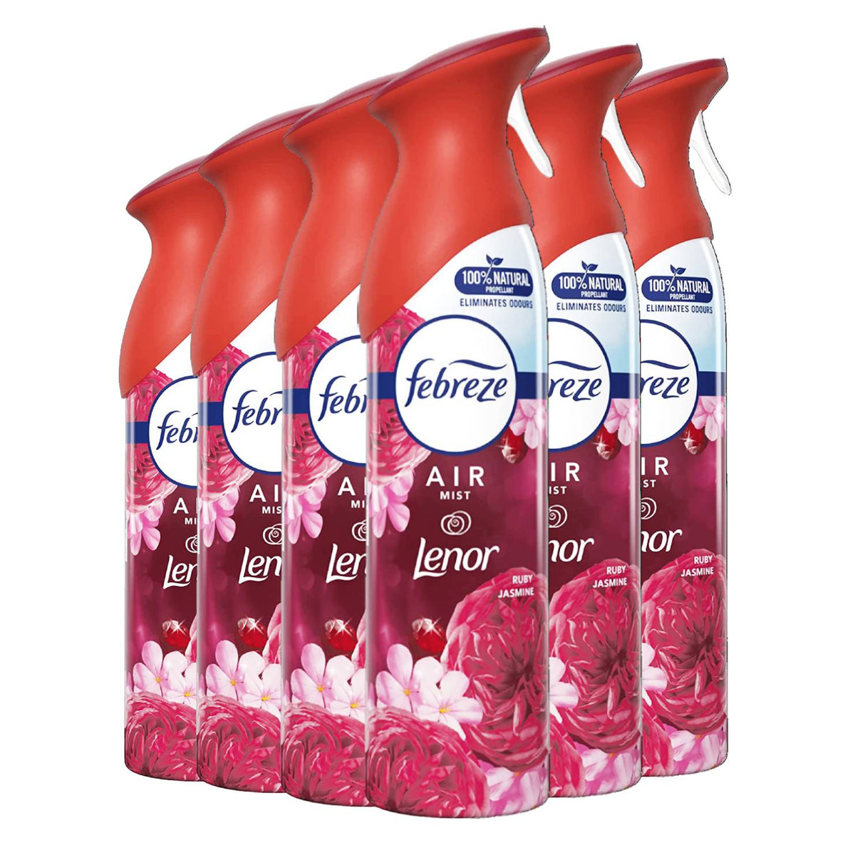 Febreze - Air Mist Freshener Spray, White Jasmine - 300 ml / 10.14 oz - 6 Pack