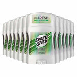 A pack of 12 Speed Stick deodorant sticks with the label 'Fresh' visible, indicating the scent of the product.