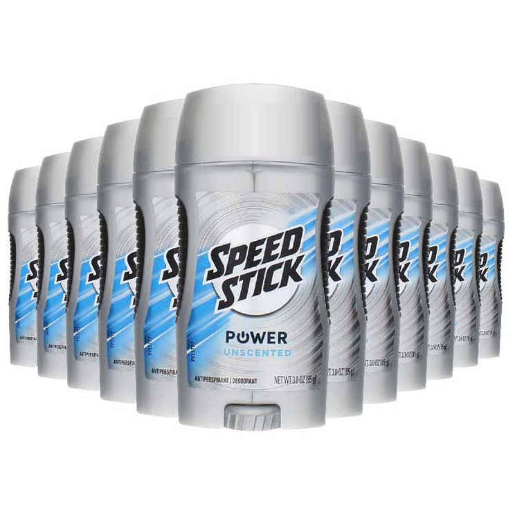 Speed Stick  Antiperspirant Deodorant, Power Unscented - 3.0 oz - 12 Pack | speed stick - Wholesale