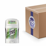 Speed Stick deodorant stick with a cardboard box labeled '240 Pack' on a white background