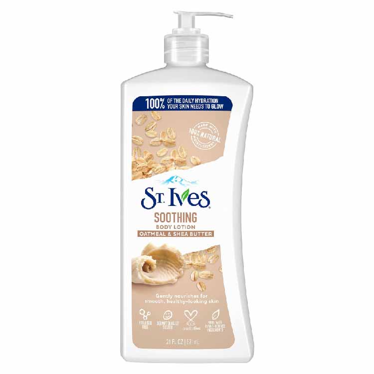 St. Ives - Body Lotion, Naturally Soothing Oatmeal & Shea Butter - 21 Oz - 4 Pack