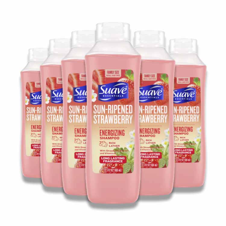 Suave - Sun-Ripened Strawberry Shampoo - 22.5 Oz - 6 Pack