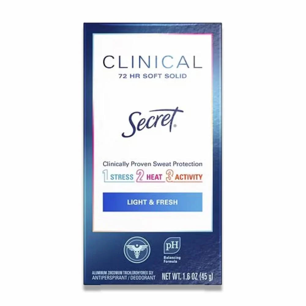 Secret - Clinical Strength Soft Solid Light & Fresh Antiperspirant & Deodorant 1.6 oz - 120 Pack
