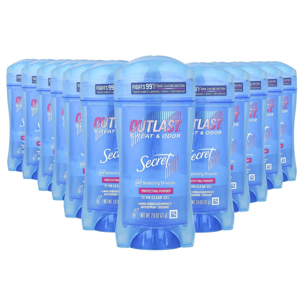 Secret - Gel Outlast Protecting Powder Antiperspirant & Deodorant  - 2.6 Oz -  12 Pack