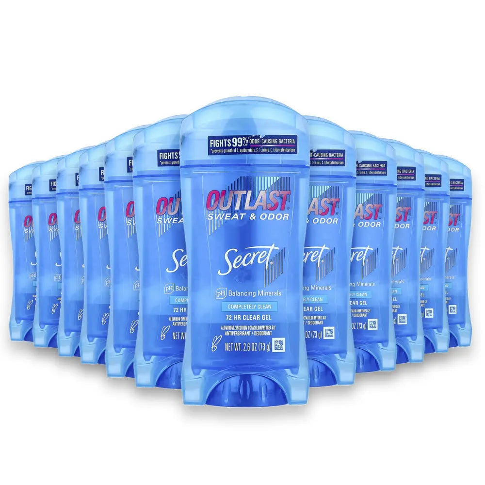 Secret - Gel Outlast Completely Clean Antiperspirant & Deodorant 2.6 Oz - 12 Pack