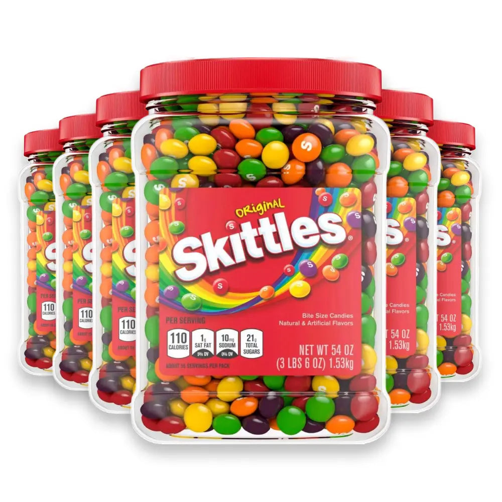Skittles Original Fruity Candy Jar - 54 Oz - 8 Pack