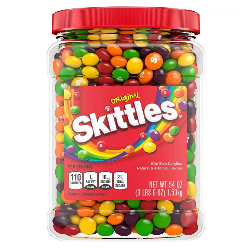 Skittles Original Fruity Candy Jar - 54 Oz - 8 Pack