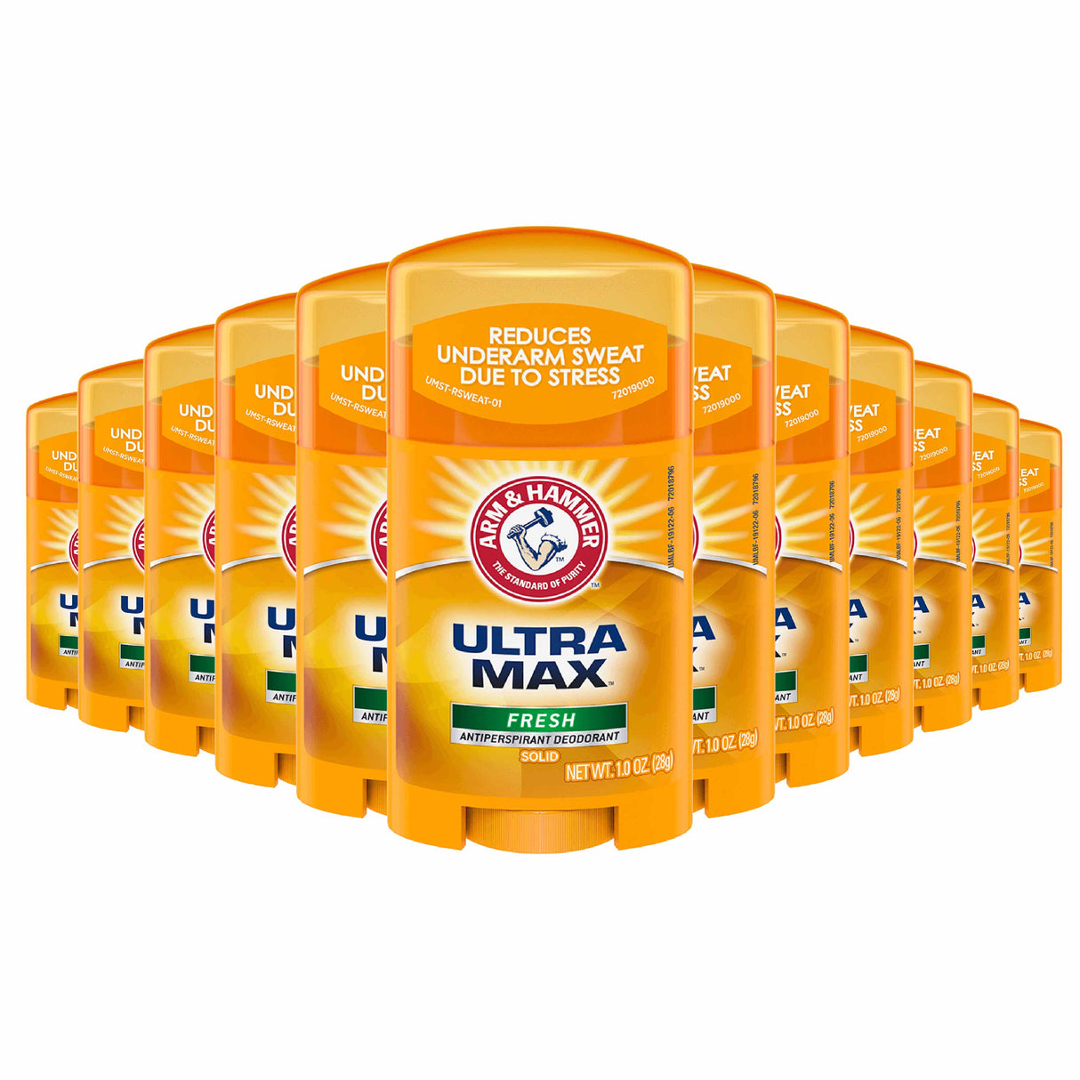 Arm & Hammer  Deodorant UltraMax Solid Fresh Scent 1 oz - 12 Pack - Travel Size
