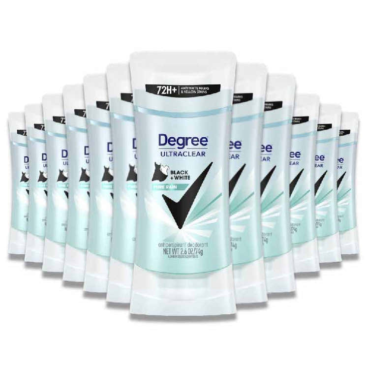Degree Women Black + White Pure Rain Antiperspirant Deodorant, 2.7 oz - 12 Pack | Degree - Pre Order