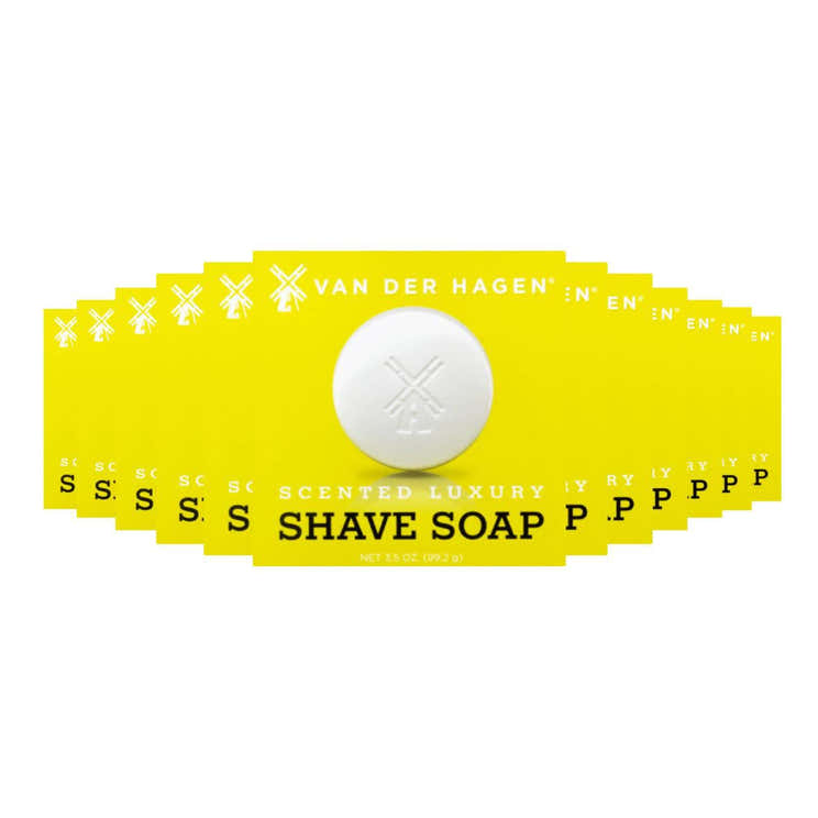 Van Der Hagen Men's Luxury Scented Shave Soap 3.5 oz - 12 Pack - Van Der Hagen Men's Luxury Scented Shave Soap Con...