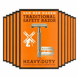 Van Der Hagen Traditional  Safety Razor - 12 Pack