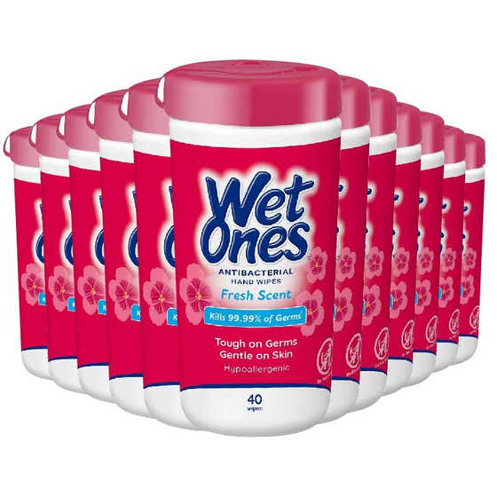 Wet Ones - Hand Wipes Fresh Scent  40 ct ea - 12 pack | Wet Ones - Cleaning Supplies
