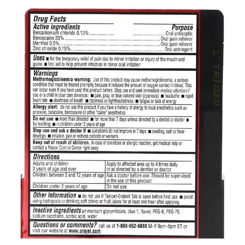 Orajel - Medicated Toothache & Gum, Maximum Strength, Gel - 0.25 oz - 24 Pack