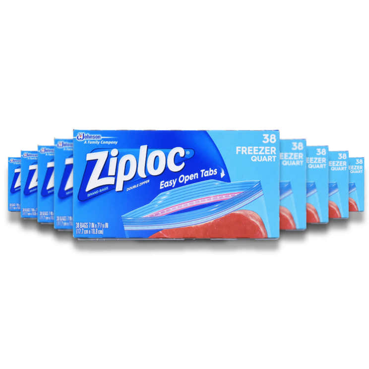 Ziploc - Freezer Bags, Quarter  - 38 Count - 9 Pack - Ziploc Freezer Bags, Quarter Size, 38 Count, 9 Pack Contarmarket | Z...