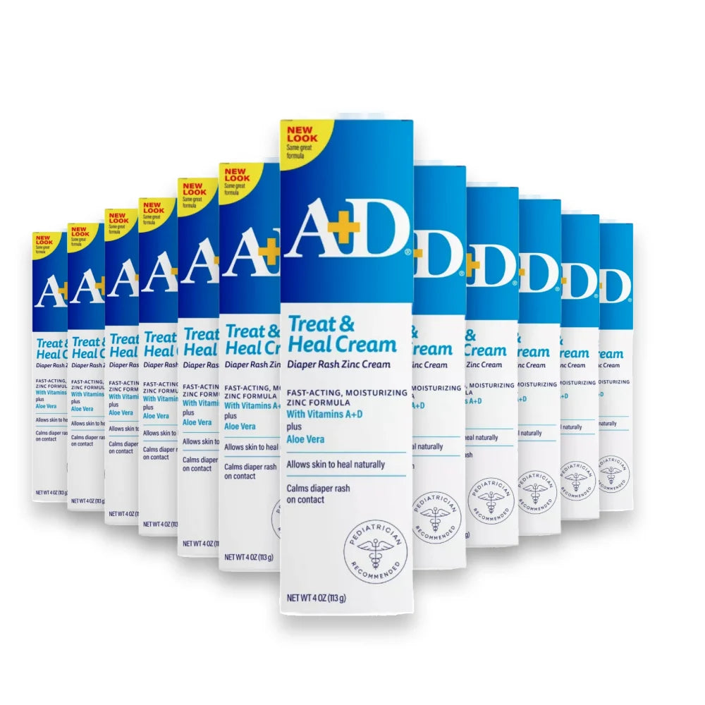 A And D - Zinc Oxide Diaper Rash Cream for Irritated Skin - 4 Oz - 36 Pack