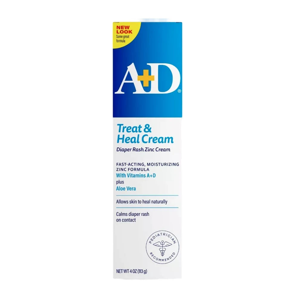 A And D - Zinc Oxide Diaper Rash Cream for Irritated Skin - 4 Oz - 36 Pack