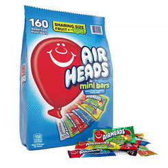 Airheads mini bars sharing size package on a white background