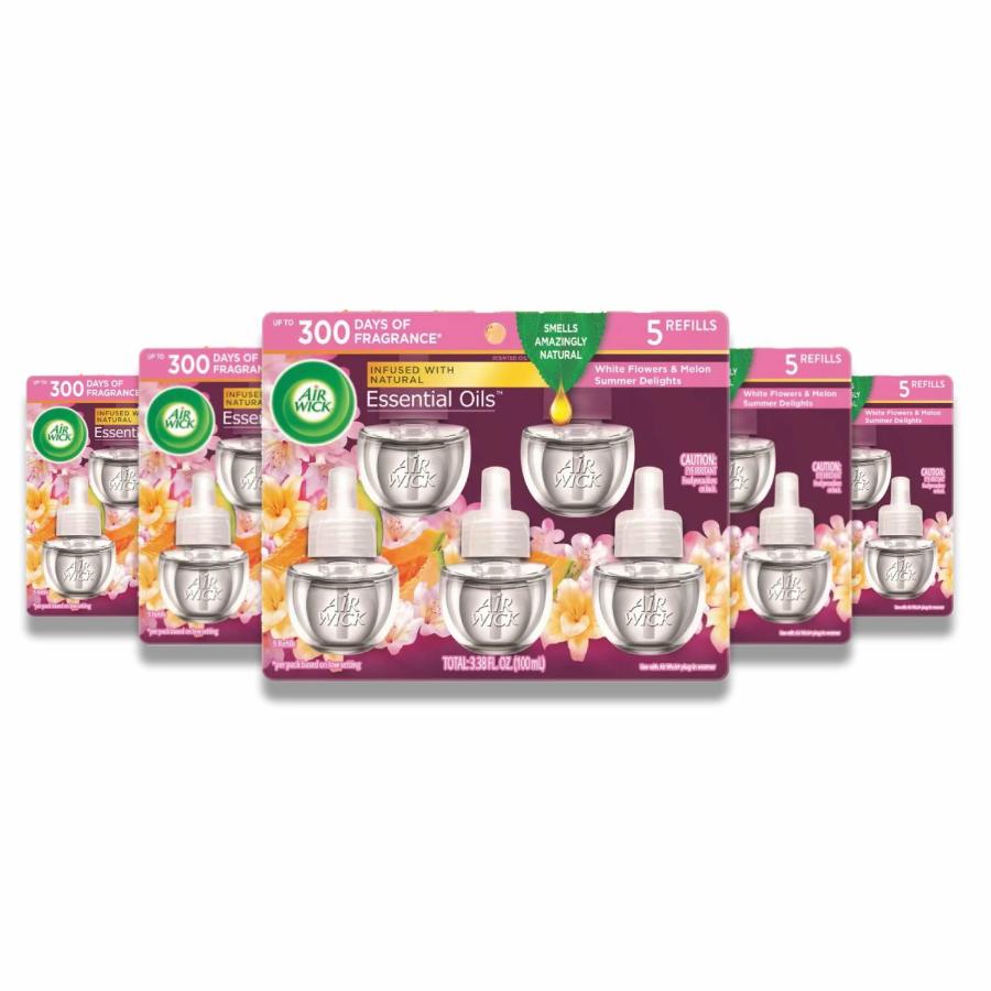 Air Wick - Scented Oil, Summer Delights Air Freshener - 3.38 Oz 5 ct - 5 Pack