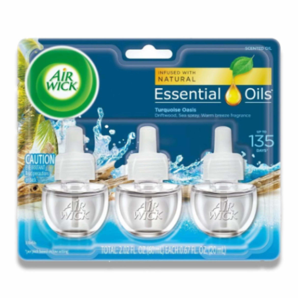 Air Wick Plug in Refill - Turquoise Oasis, 0.67 Oz - 6 Pack (3 Ct Each) Contarmarket