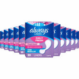 Always - Thin Regular Liners, Fresh Scent - 20 Ct Ea - 24 Pack