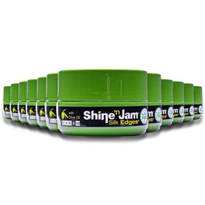 Ampro - Shine-n-Jam Edges, Provides Firm Hold with Non-Greasy Shine - 2.0 Oz - 12 Pack