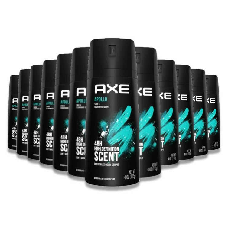 Axe -Body Spray Deodorant  4 oz Apollo - 12 Pack | Axe - Pre Order