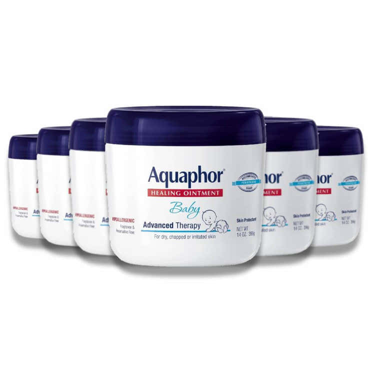 Aquaphor Baby Healing Ointment Adv. Therapy Skin Protectant, Dry Skin &amp; Diaper Rash Ointment 14 Oz - 12 Pack | Aquapho...