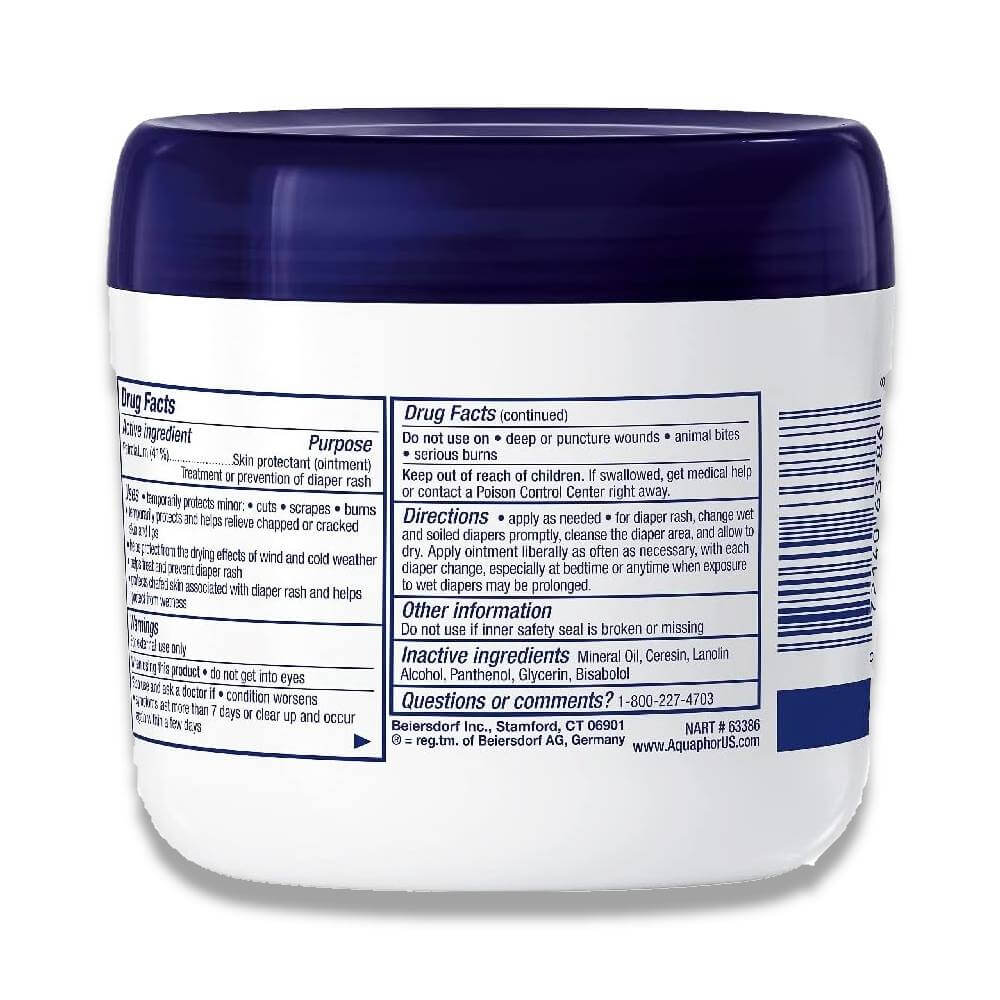 Aquaphor Baby Healing Ointment Adv. Therapy Skin Protectant, Dry Skin & Diaper Rash Ointment 14 Oz - 12 Pack