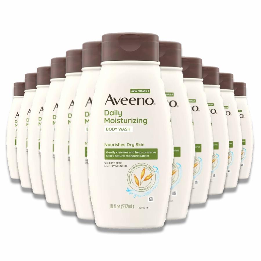 Aveeno - Daily Moisturizing Nourishes Dry Skin Body Wash 18 oz - 12 Pack