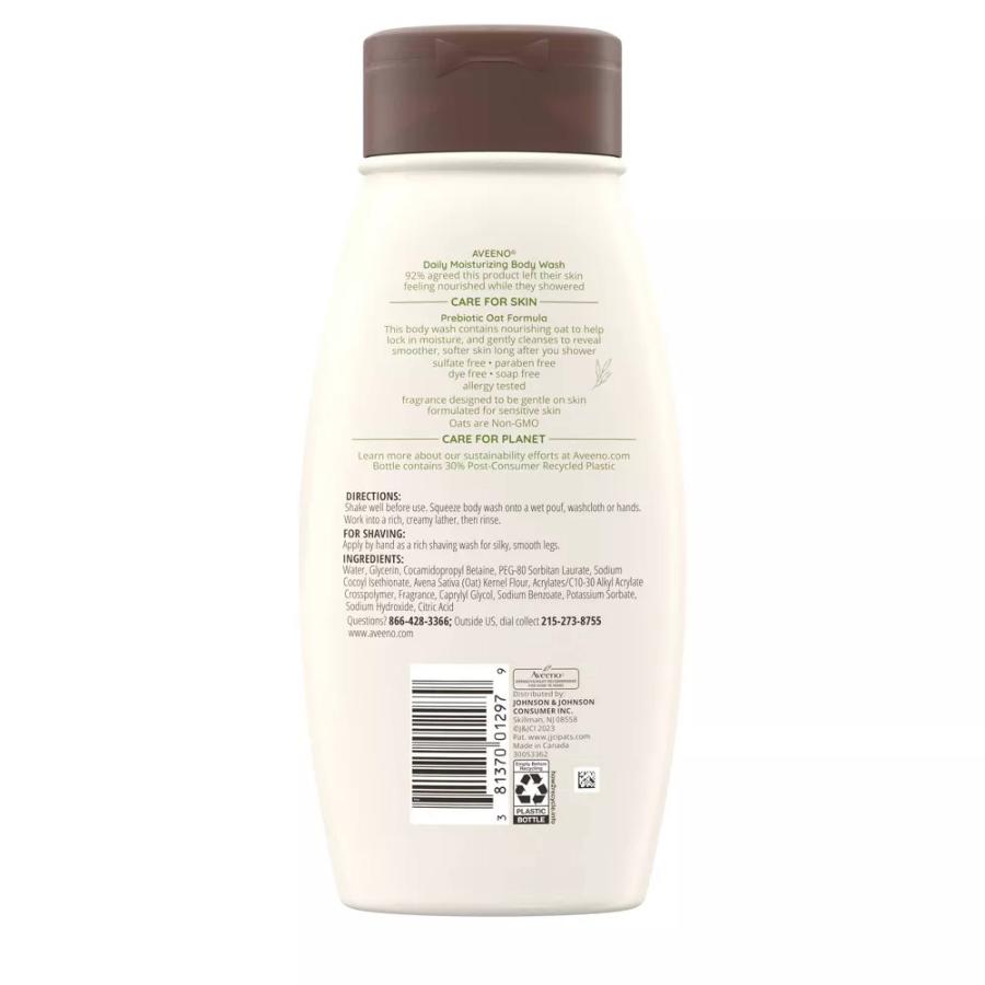 Aveeno - Daily Moisturizing Nourishes Dry Skin Body Wash 18 oz - 12 Pack