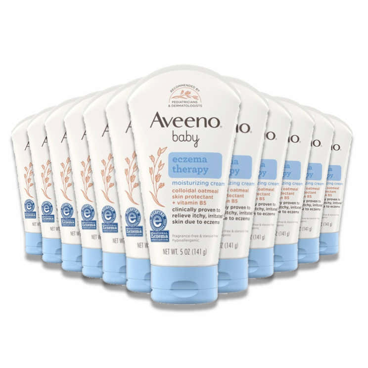 Aveeno -  Baby Eczema Therapy Moisturizing Cream Body Lotion with Oatmeal  5 Oz - 12 Pack | Aveeno - Pre Order