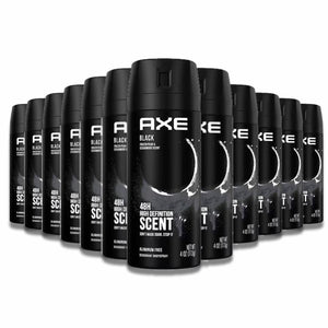 Axe - Body Spray Deodorant 4 oz for Men, Black - 12 pack