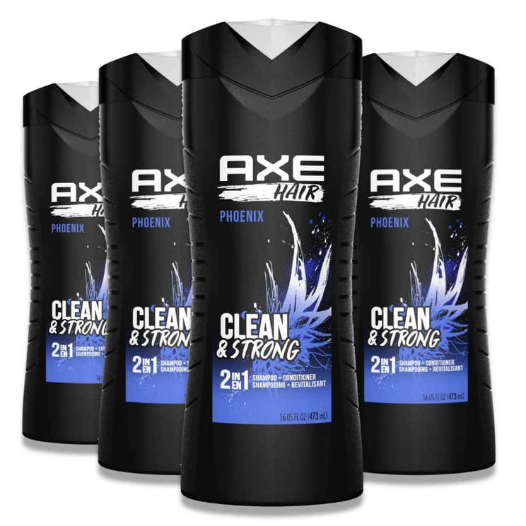 Axe - Hair, Clean &amp; Strong, 2 in 1 Shampoo + Conditioner, Phoenix - 16 Oz - 4 Pack - Axe Clean &amp; Strong 2 in 1 Sha...