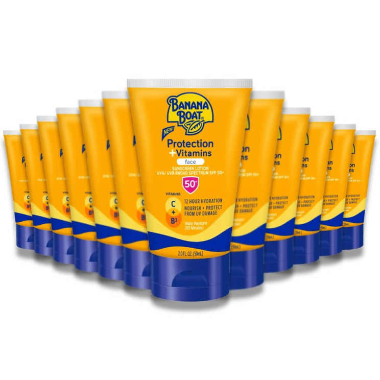 Banana Boat - Protect Plus Vitamins Sunscreen - SPF 50 - 2 Oz - 12 Pack - Banana Boat Protect Plus Vitamins Sunscreen SPF ...