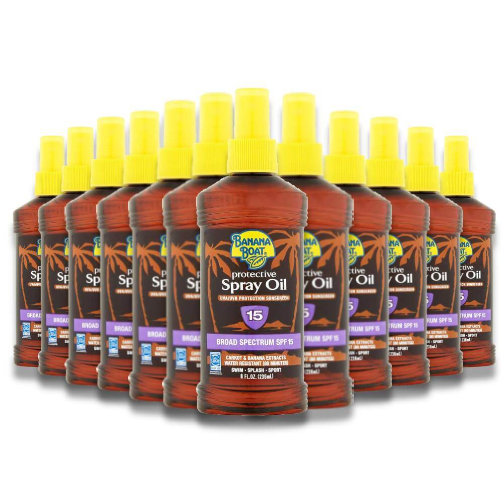 Banana Boat Tanning Oil SPF 15 - 8 Oz - 12 Pack Contarmarket