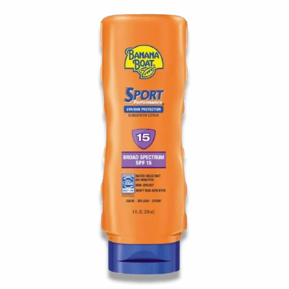 Banana Boat Sport Performance Sunscreen Lotion SPF 15 - 8 Oz - 12 Pack Contarmarket
