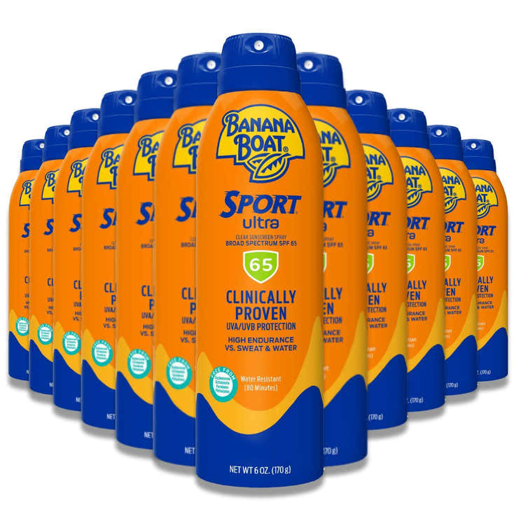 Banana Boat - Ultra Sport Clear Sunscreen Spray SPF60 - 6 Oz - 12 Pack - Banana Boat Ultra Sport Clear Sunscreen Spray 6 O...