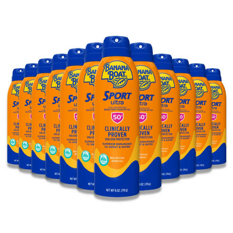 Banana Boat - Sport Sunscreen Spray, SPF 50+ - 6 Oz - 12 Pack | Banana Boat - Pre Order