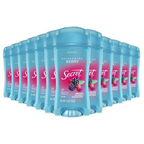 Secret Clear Gel Berry Antiperspirant &amp; Deodorant  2.6 Oz - 12 Pack | Secret - Secret