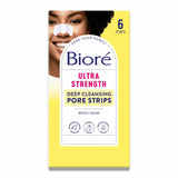 Bioré - Witch Hazel Ultra Deep Cleansing Pore Strips, Blackhead Removing, Oil-Free, Non-Comedogenic - 6 Ct - 4 Pack OPEN BOX