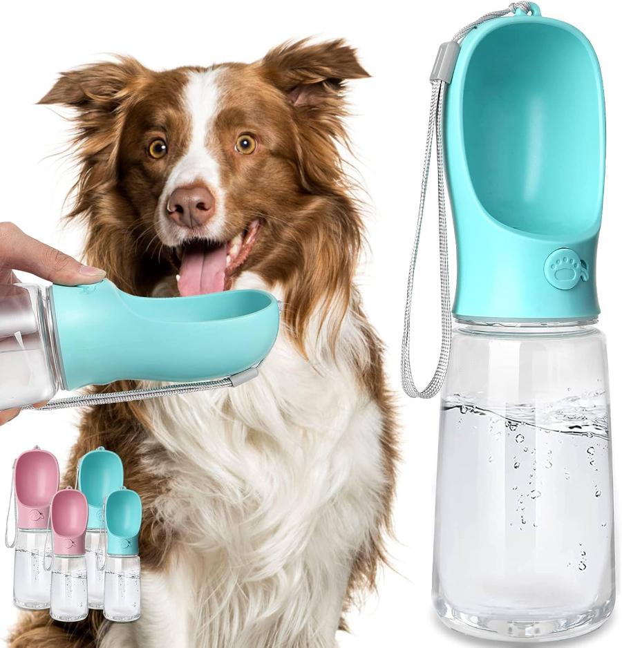 Kalimdor - Dog Water Bottle, Leak Proof Portable Puppy Water Dispenser, Blue - 19 Oz